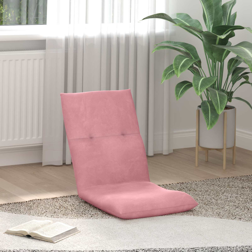 Produktbild för Justerbar golvstol Rosa Sammet