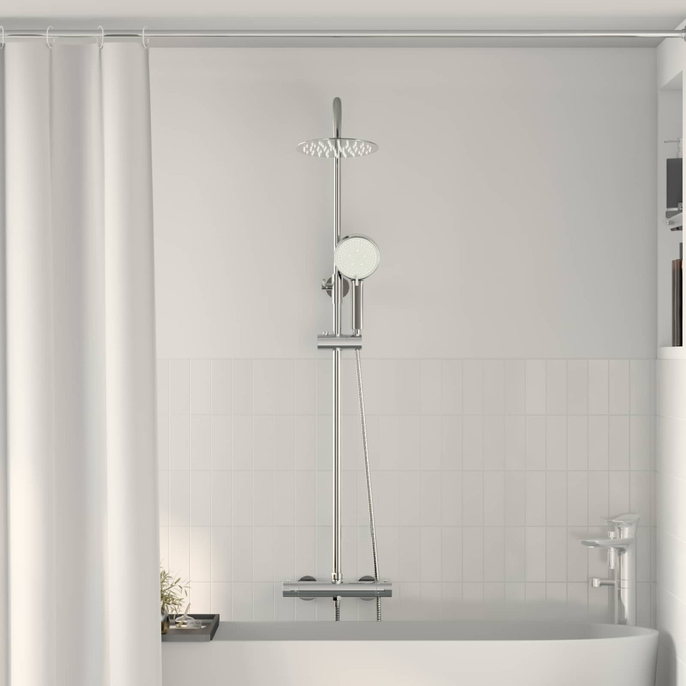 Produktbild för Termostatduschsystemset Krom SS201