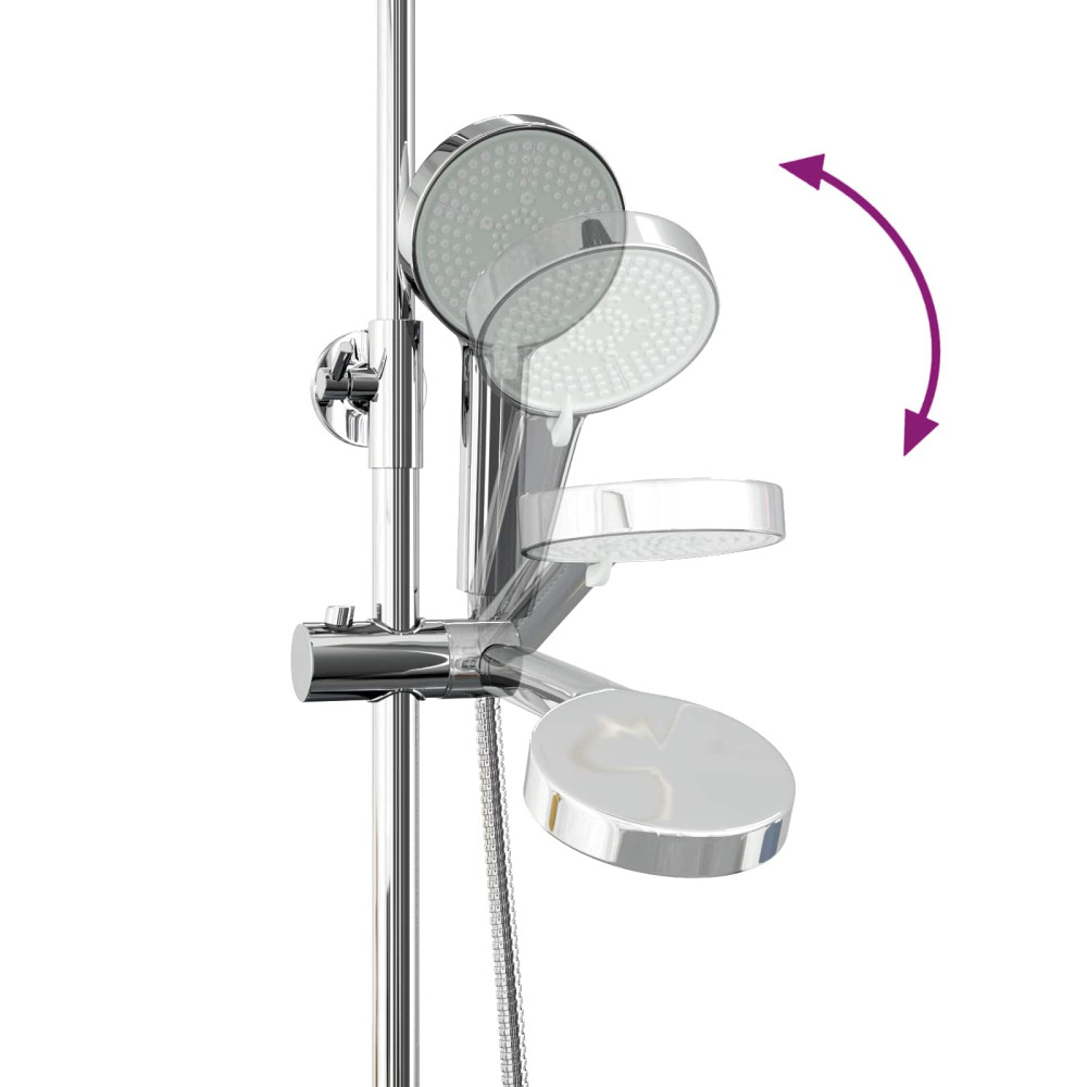 Produktbild för Termostatduschsystemset Krom SS201