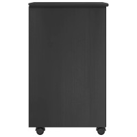 Produktbild för Rullande skåp med hjul Grå 34 x 39 x 65,5 cm Massiv furu