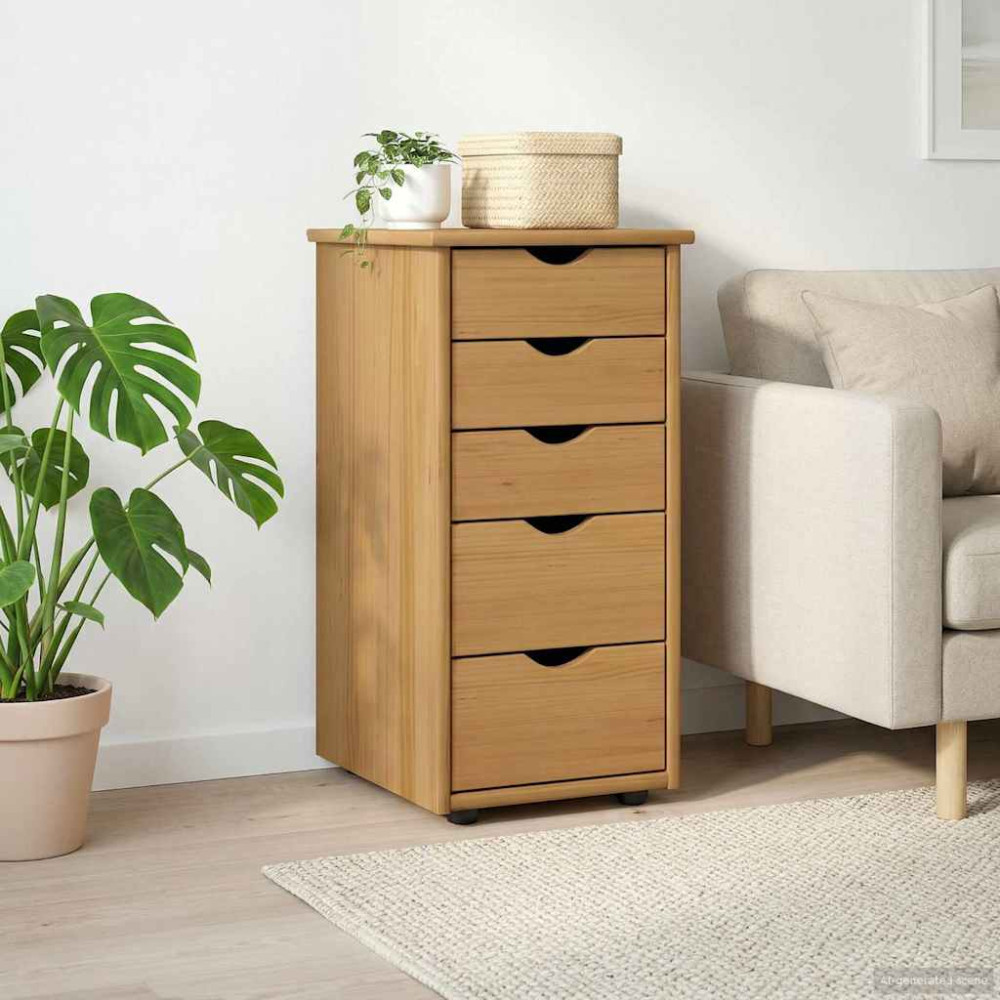 Produktbild för Skåp Honung brun 34 x 39 x 61,5 cm Massiv furu