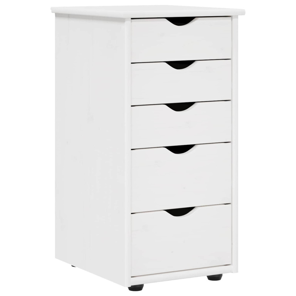 Produktbild för Skåp Vit 34 x 39 x 61,5 cm Massiv furu