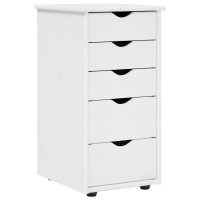Produktbild för Skåp Vit 34 x 39 x 61,5 cm Massiv furu