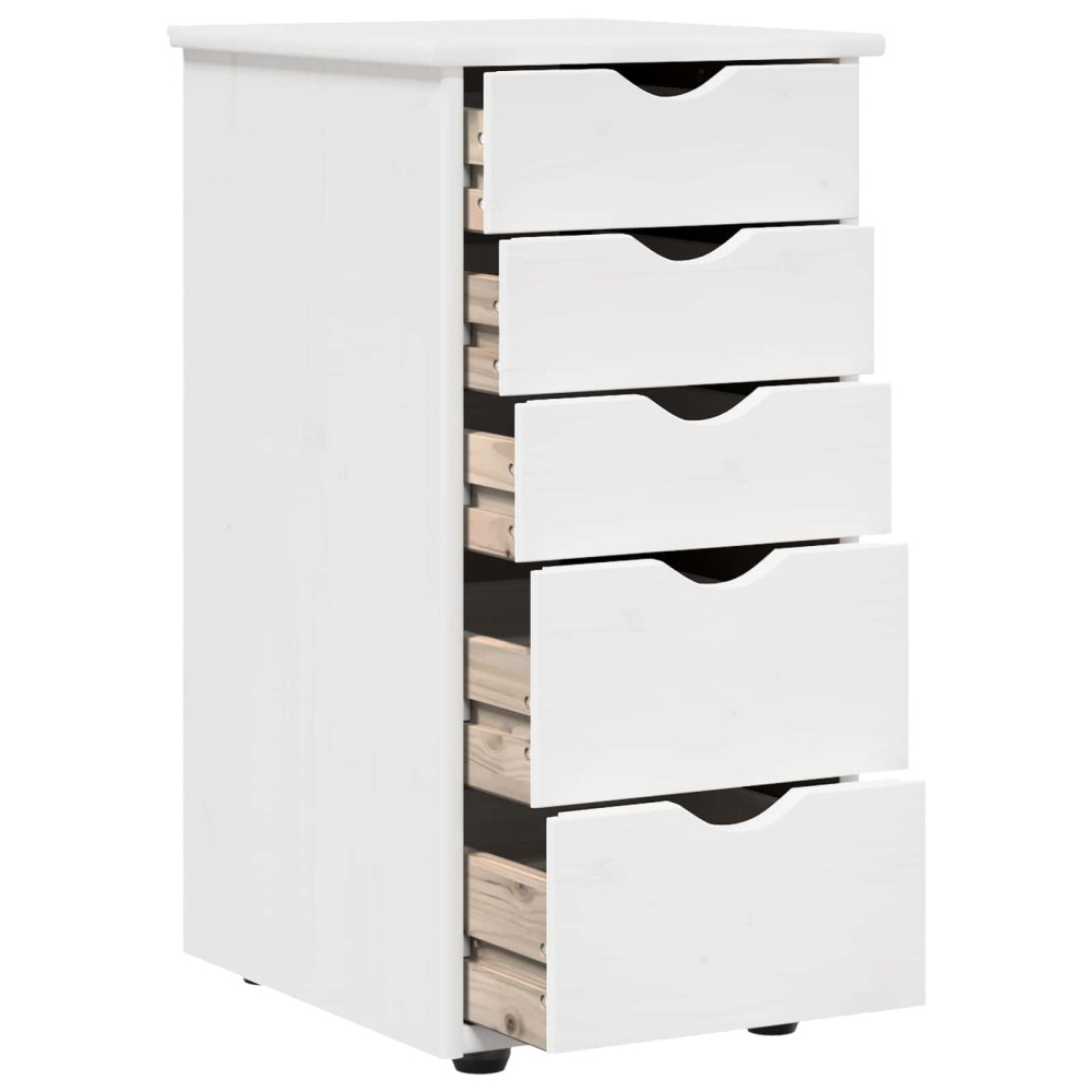 Produktbild för Skåp Vit 34 x 39 x 61,5 cm Massiv furu
