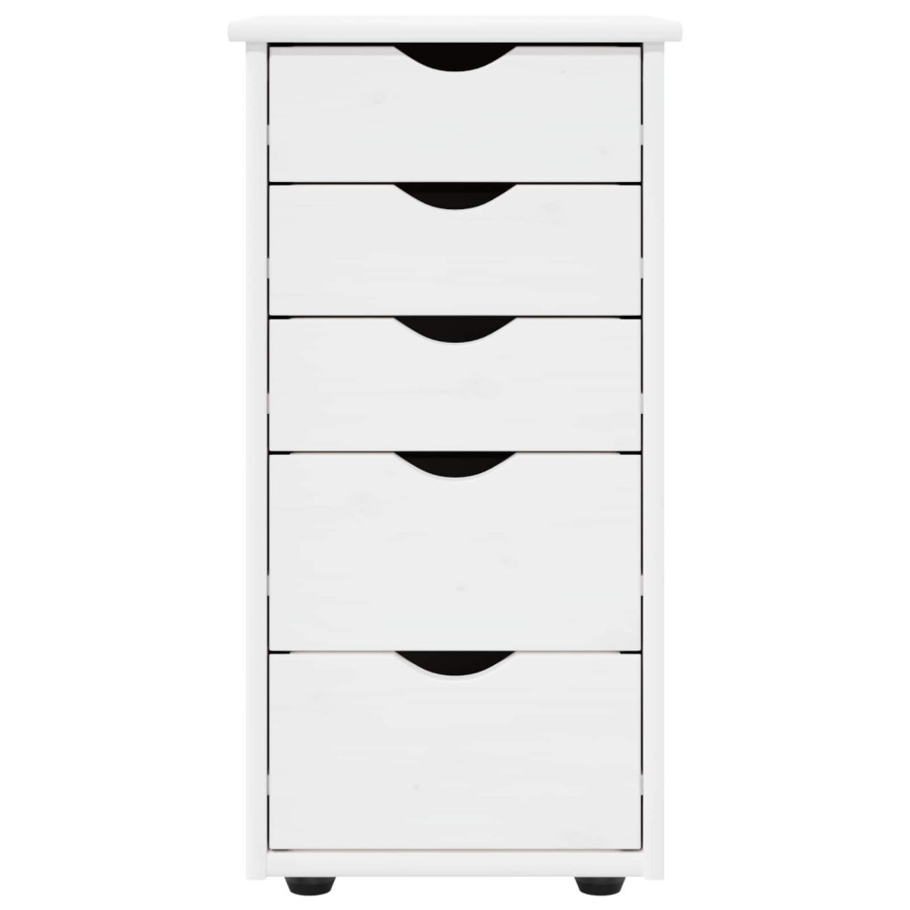 Produktbild för Skåp Vit 34 x 39 x 61,5 cm Massiv furu