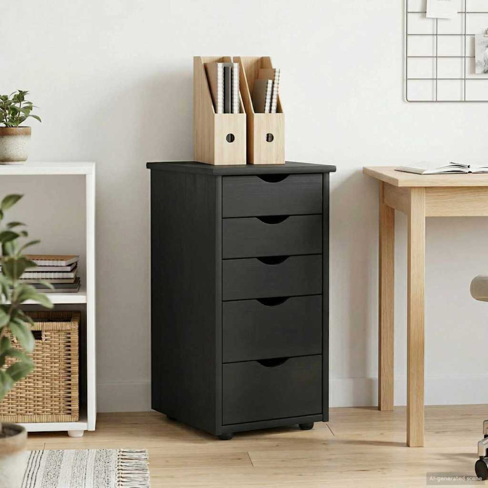 Produktbild för Skåp Grå 34 x 39 x 61,5 cm Massiv furu