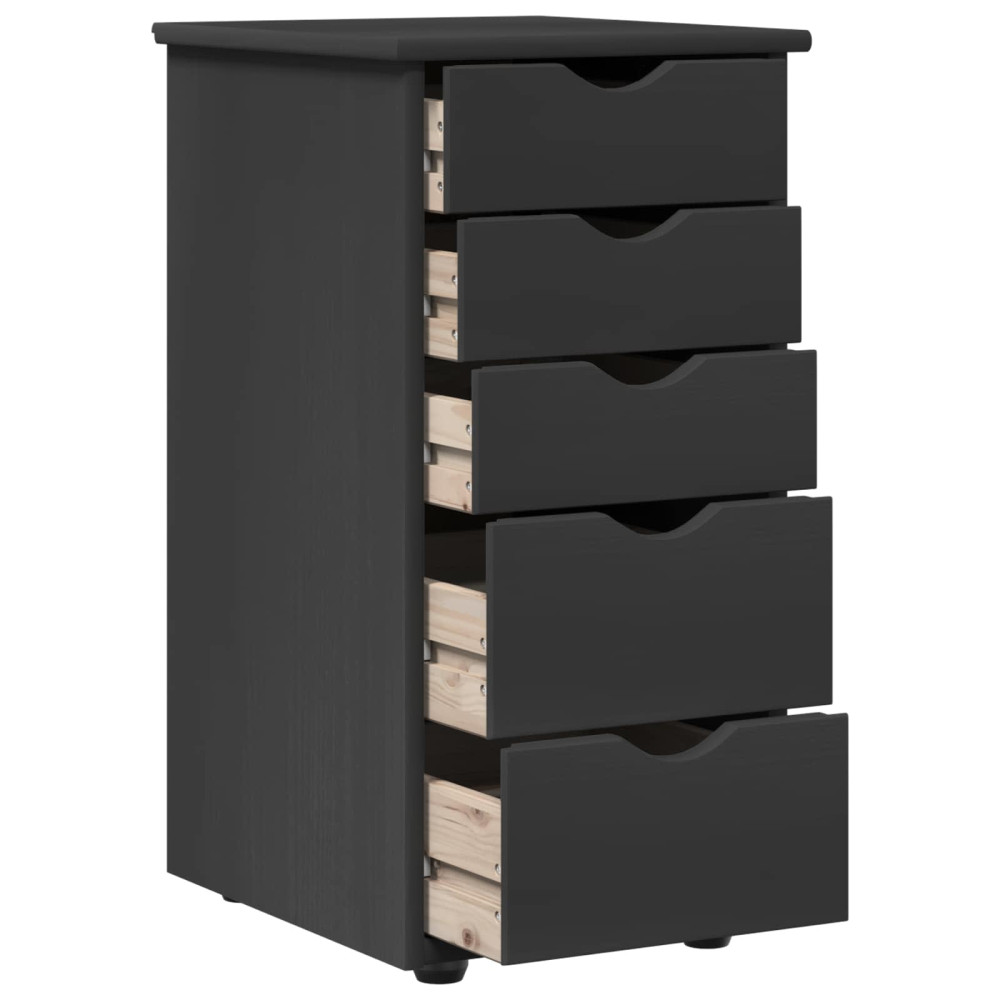 Produktbild för Skåp Grå 34 x 39 x 61,5 cm Massiv furu