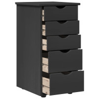Produktbild för Skåp Grå 34 x 39 x 61,5 cm Massiv furu