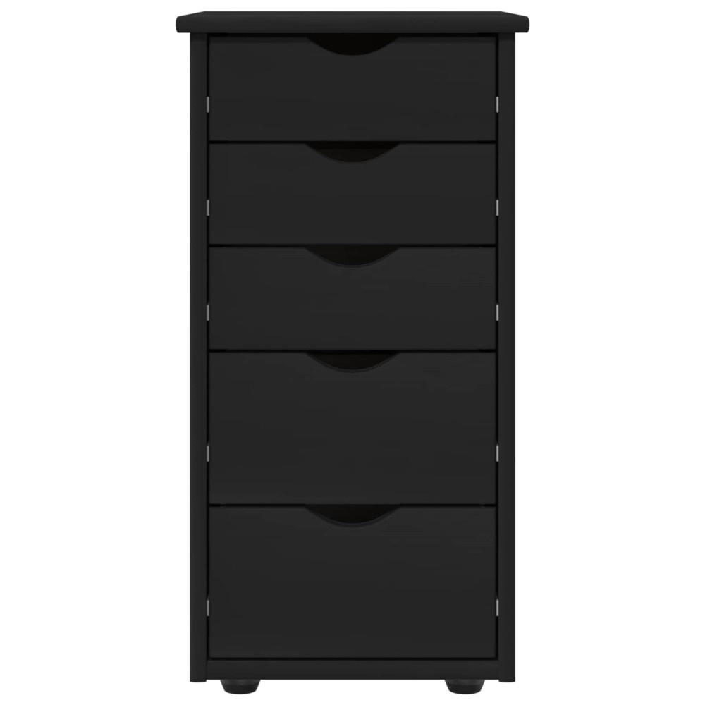 Produktbild för Skåp Svart 34 x 39 x 61,5 cm Massiv furu