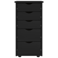 Produktbild för Skåp Svart 34 x 39 x 61,5 cm Massiv furu