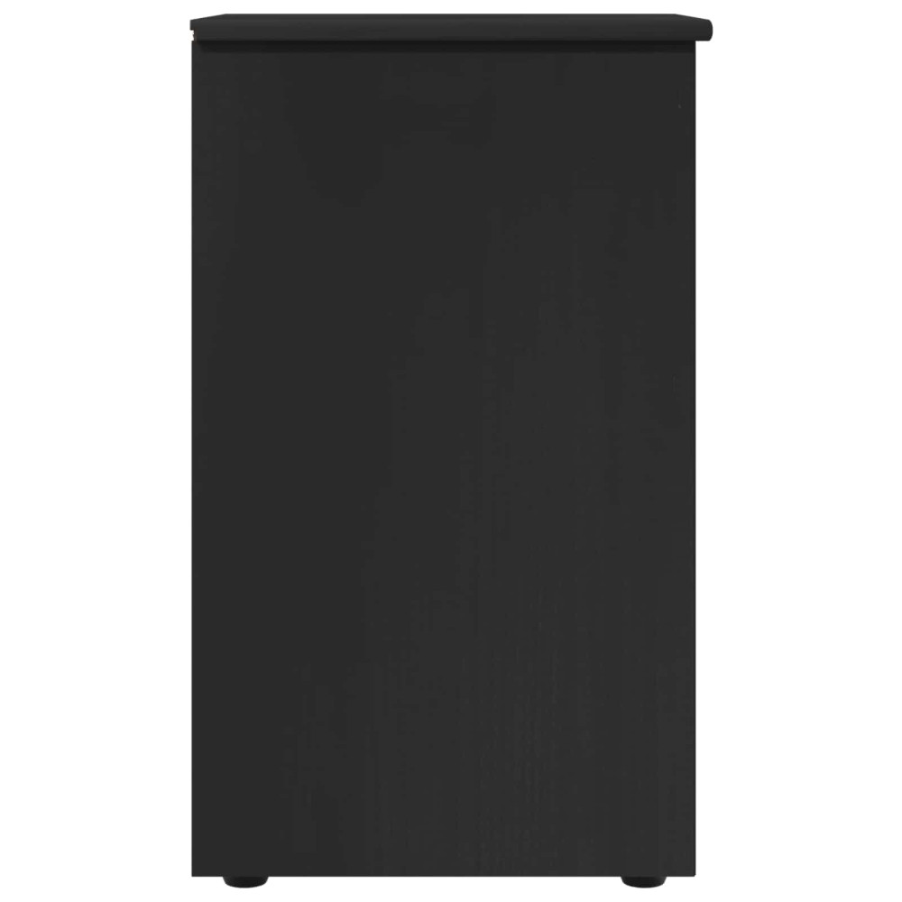 Produktbild för Skåp Svart 34 x 39 x 61,5 cm Massiv furu