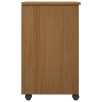 Produktbild för Rullande skåp HonungsBrun 34 x 39 x 65,5 cm Massivt furu