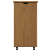 Produktbild för Rullande skåp Honung brun 34 x 39 x 65,5 cm Massiv furu