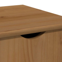 Produktbild för Rullande skåp Honung brun 34 x 39 x 65,5 cm Massiv furu