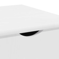 Produktbild för Rullande skåp med hjul Vit 34 x 39 x 65,5 cm Massiv furu