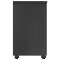 Produktbild för Rullande skåp med hjul Grå 34 x 39 x 65,5 cm Massiv furu
