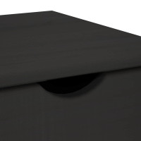 Produktbild för Rullande skåp med hjul Svart 34 x 39 x 65,5 cm Massiv furu