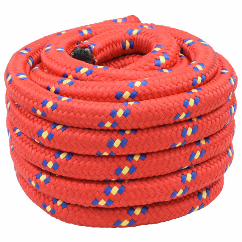 vidaXL Båtsnöre 5 m 3 Röd PP