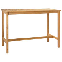 Produktbild för Barbord Naturlig 150 x 75 x 105 cm Massivt teakträ