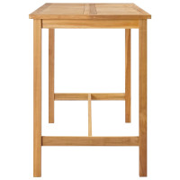 Produktbild för Barbord Naturlig 150 x 75 x 105 cm Massivt teakträ