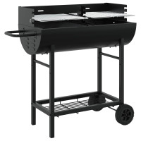 Produktbild för Kolgrill 96,5 x 42,5 x 88,5 cm Svart
