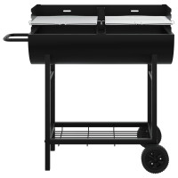 Produktbild för Kolgrill 96,5 x 42,5 x 88,5 cm Svart