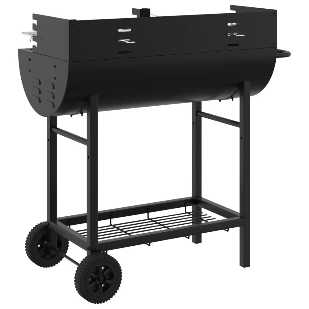 Produktbild för Kolgrill 96,5 x 42,5 x 88,5 cm Svart