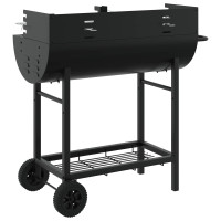 Produktbild för Kolgrill 96,5 x 42,5 x 88,5 cm Svart