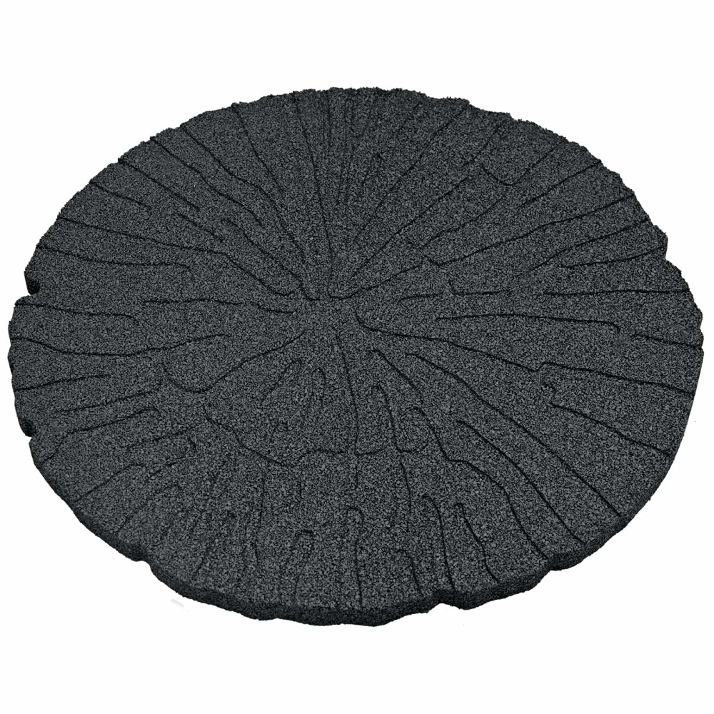 Produktbild för Stepping Stone 6 pcs Svart Ø 45 x 1,8 cm Gummi