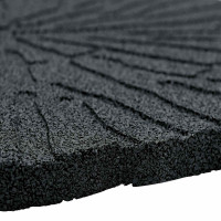 Produktbild för Stepping Stone 6 pcs Svart Ø 45 x 1,8 cm Gummi