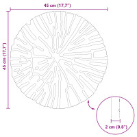 Produktbild för Stepping Stone 6 pcs Svart Ø 45 x 1,8 cm Gummi