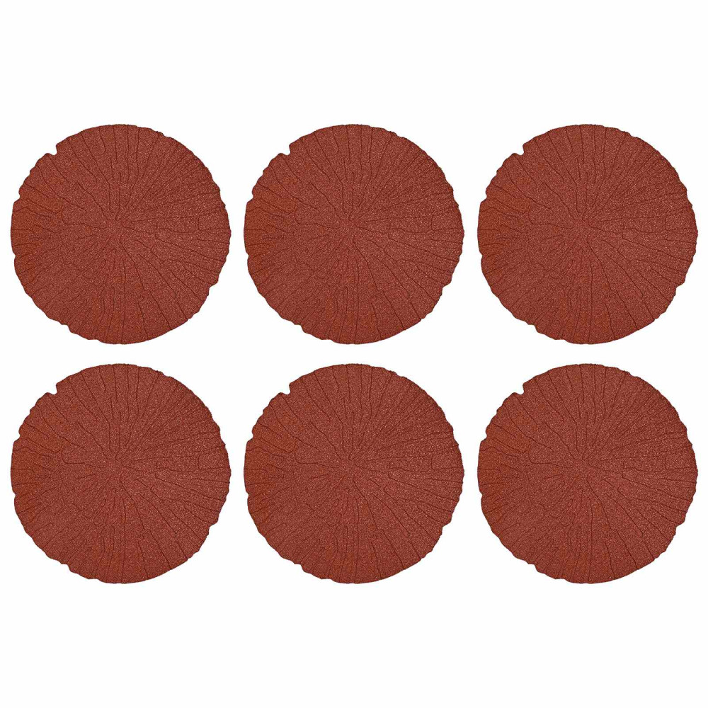 Produktbild för Stepping Stone 6 pcs Röd Ø 45 x 1,8 cm Gummi