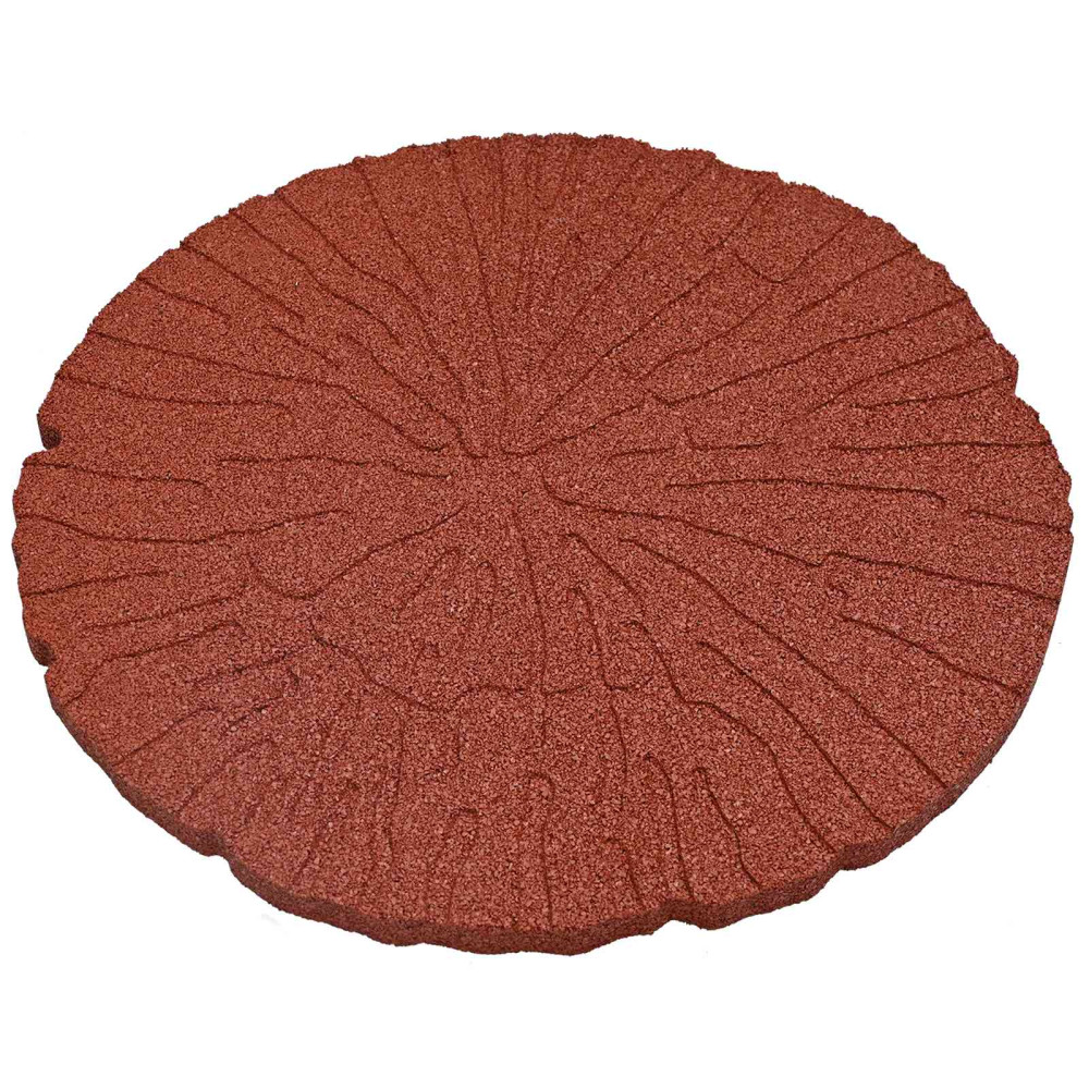 Produktbild för Stepping Stone 6 pcs Röd Ø 45 x 1,8 cm Gummi