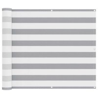 Produktbild för Balkong Skärm Ljusgrå och vit. 100 x 1000 cm Oxford Tyg