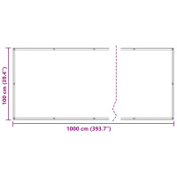 Produktbild för Balkong Skärm Ljusgrå och vit. 100 x 1000 cm Oxford Tyg