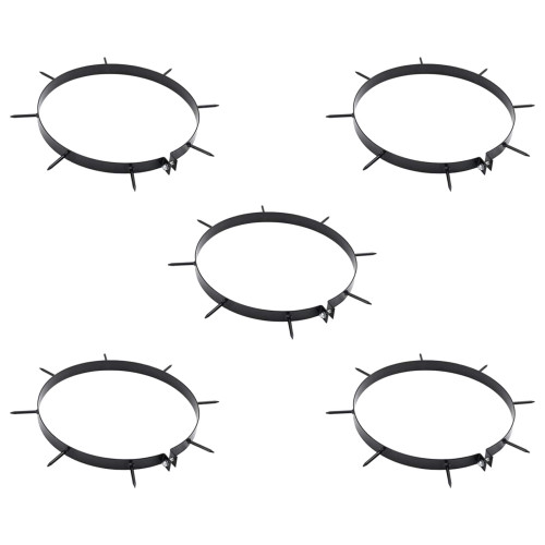 vidaXL Gräspoängare med klämmor och spikar 5 pcs Ø 30 cm Stål