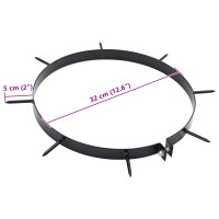 Produktbild för Gräspoängare med klämmor och spikar 5 pcs Ø 320 mm Stål