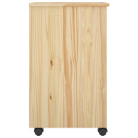 Produktbild för Rullande skåp Brun 34 x 39 x 65,5 cm Massivt furu