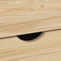 Produktbild för Rullande skåp Brun 34 x 39 x 65,5 cm Massivt furu