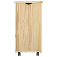 Produktbild för Rullande skåp med hjul Brun 34 x 39 x 65,5 cm Massiv furu
