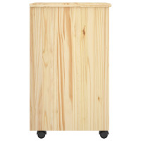 Produktbild för Rullande skåp med hjul Brun 63,5 x 39 x 65,5 cm Massiv furu