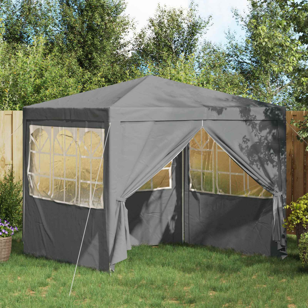 Produktbild för Partytält Ljusgrå 250 x 250 x 240 cm PE och stål