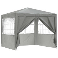 Produktbild för Partytält Ljusgrå 250 x 250 x 240 cm PE och stål