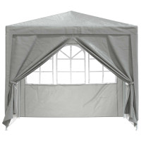 Produktbild för Partytält Ljusgrå 250 x 250 x 240 cm PE och stål
