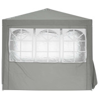 Produktbild för Partytält Ljusgrå 250 x 250 x 240 cm PE och stål