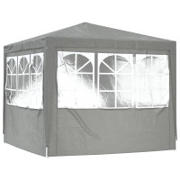 Produktbild för Partytält Ljusgrå 250 x 250 x 240 cm PE och stål