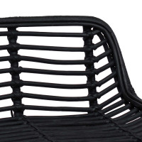 Produktbild för Barpall 2 pcs Svart 44 x 46 x 91 cm Rattan och Stål