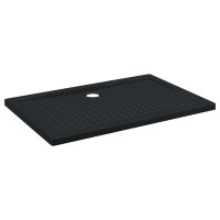 Produktbild för Duschbas Tray med Prickar Svart 120 x 80 x 4 cm ABS