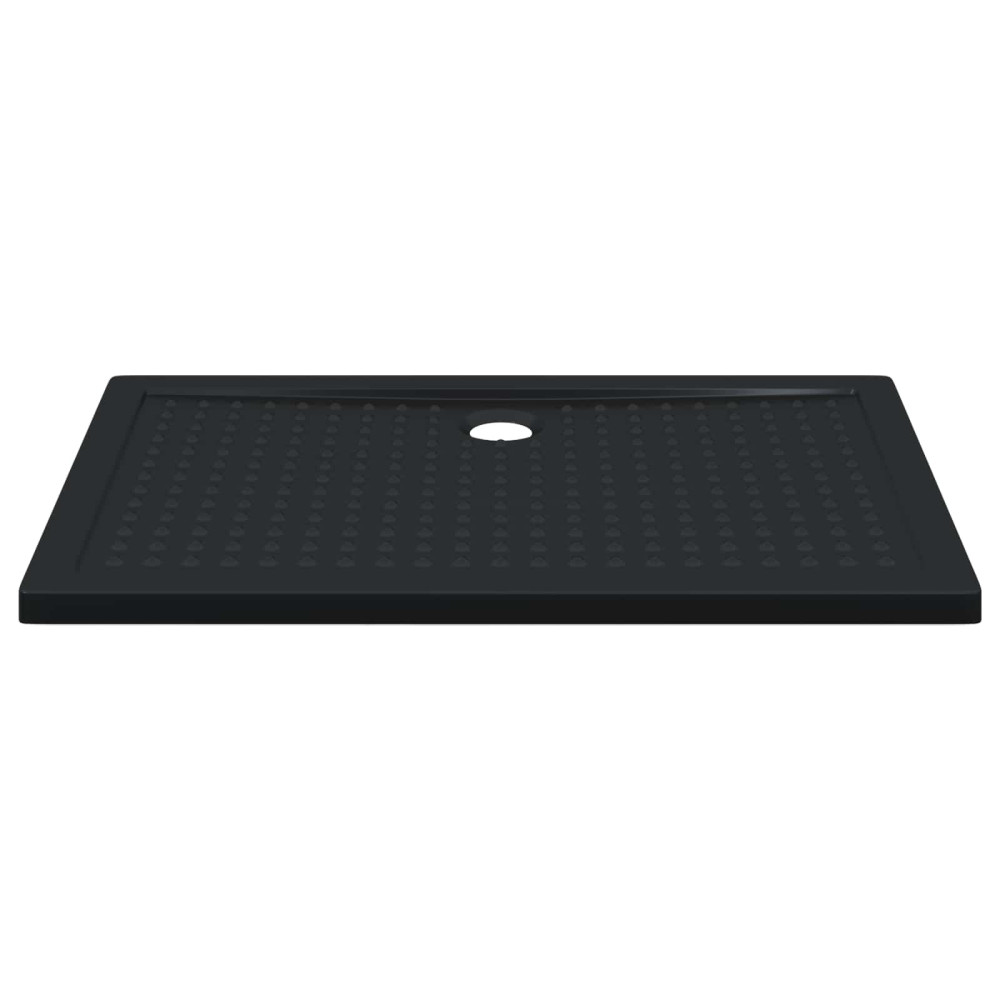 Produktbild för Duschbas Tray med Prickar Svart 120 x 80 x 4 cm ABS