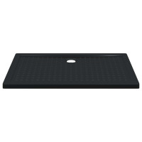 Produktbild för Duschbas Tray med Prickar Svart 120 x 80 x 4 cm ABS